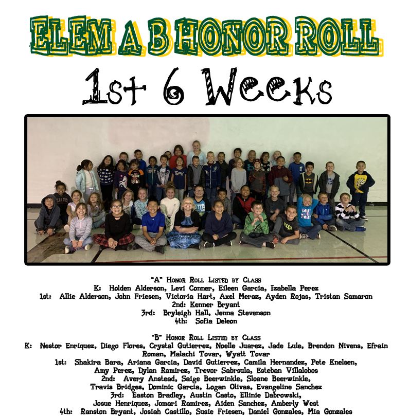 SpringlakeEarth Elementary Elementary AB Honor Roll